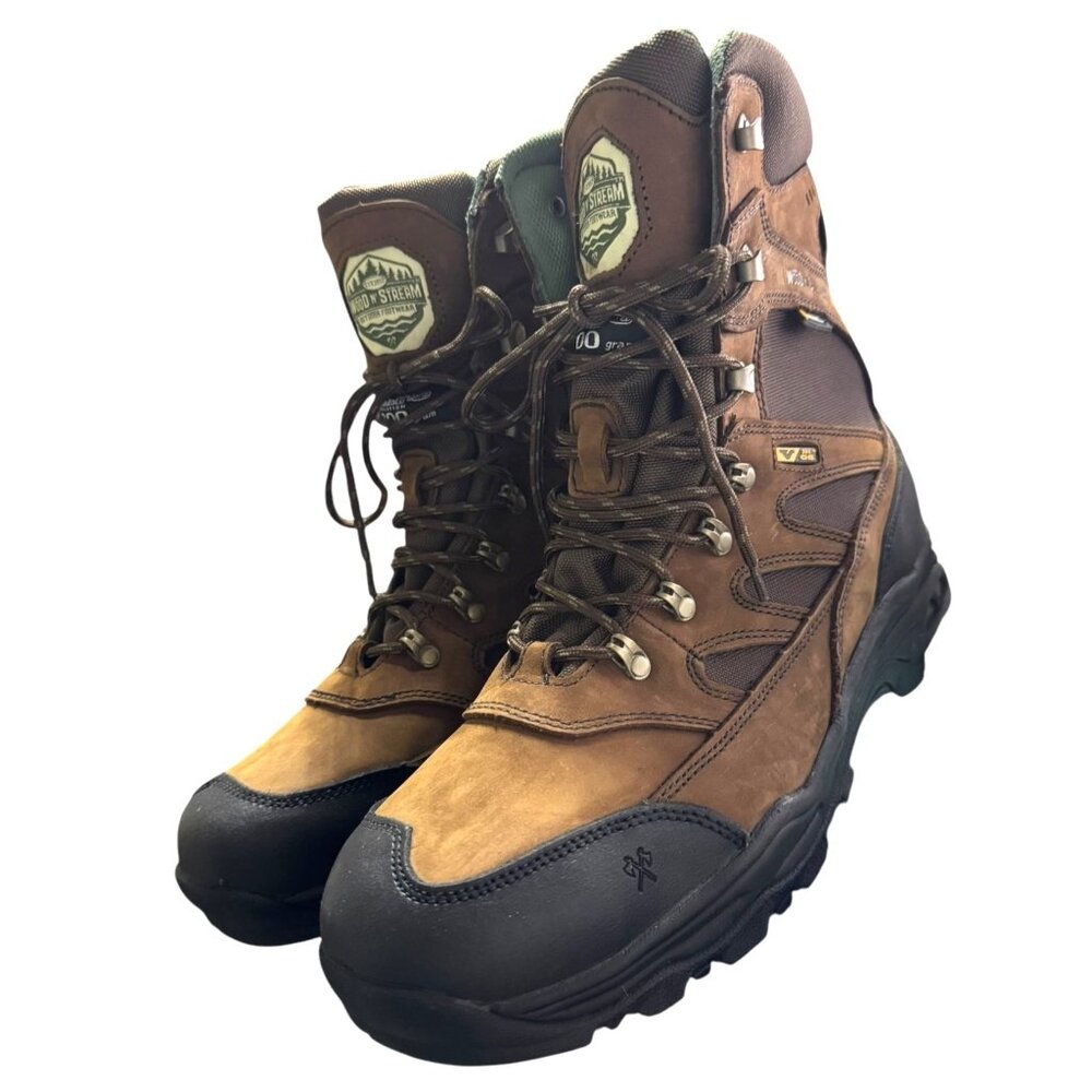 Wood‎ & Stream Men's Instinct VGS 300 Brown Leather Boots Size 13W